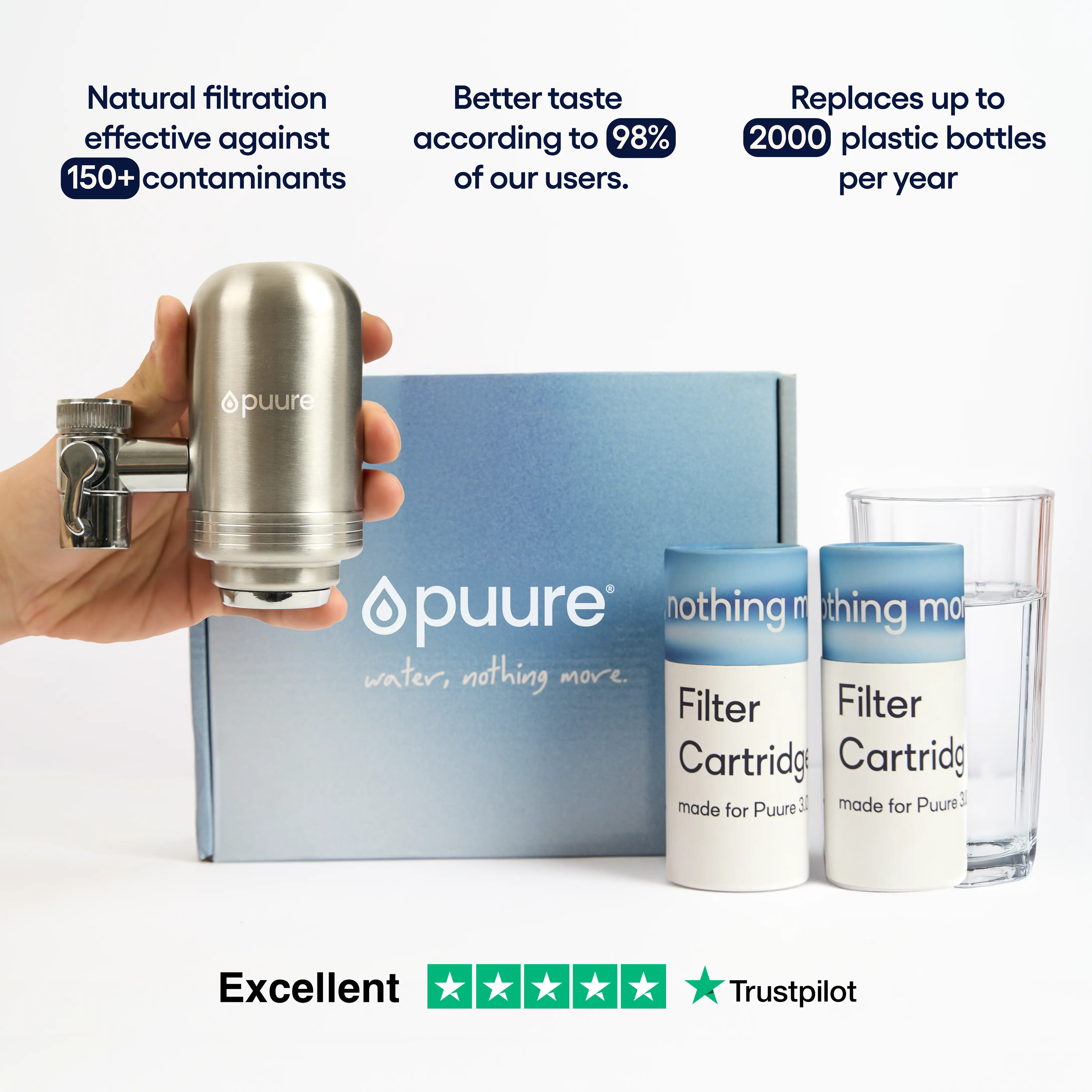 🇬🇧 Puure® Starter Kit (6 Months of cartridges + Filter included)